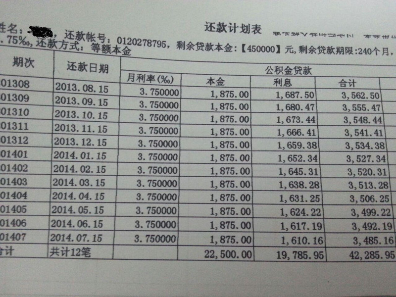 分期贷款明细表 - 已还款记录与未还款金额一览