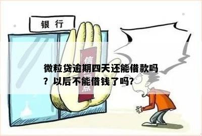 微粒贷逾期四天还进去还能借出来嘛