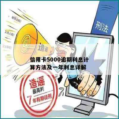 信用卡5000逾期一年要还多少利息-信用卡5000逾期一年要还多少利息呢