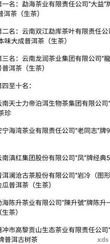 卖普洱茶的公司有哪些地方上市和注册？