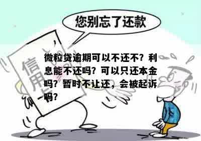 微立贷两年逾期：仅还本金是否可行？