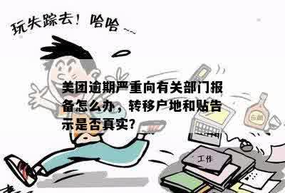 美团逾期严重向有关部门报备怎么办？请问如何办理？