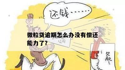 微立贷借钱逾期没能力还款怎么办？如何处理？