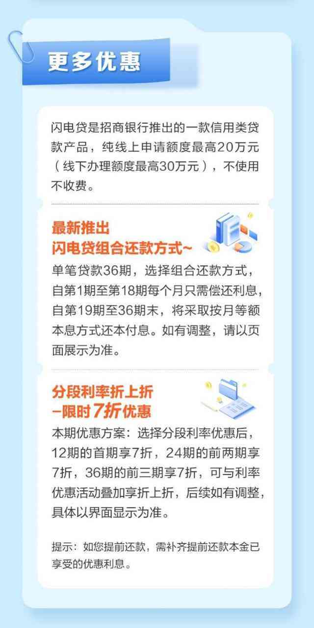 招商银行闪电贷48期还款详细信息，包括利率、逾期费用及提前还款指南