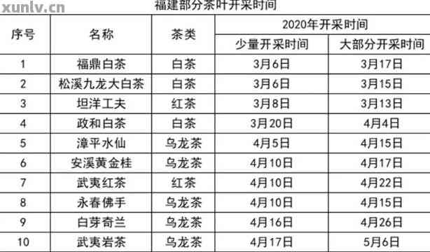 易武普洱茶开采时间表最新