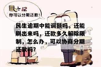 民生信用卡逾期了还能临时调额吗