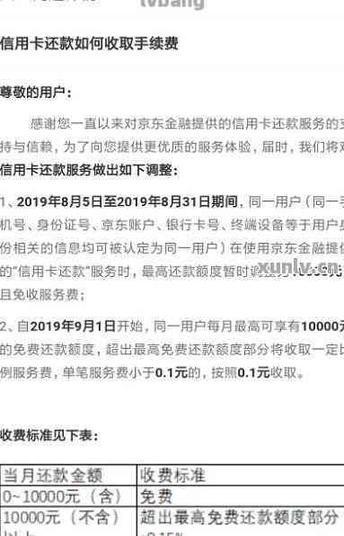 京东联名信用卡还款多收1毛钱服务费是否合理？分析与探讨