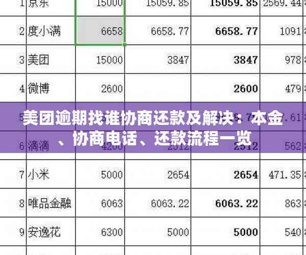 美团如何协商本金打折一次性结清