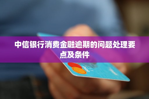 欠中信消费金融的钱怎么处理