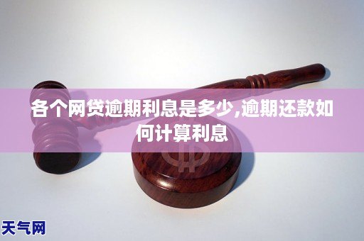 正规网贷逾期利息计算公式