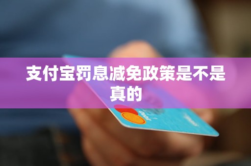 支付宝罚息太高了可以减免吗