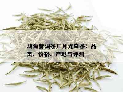 月光白普洱茶，哪个茶厂的？