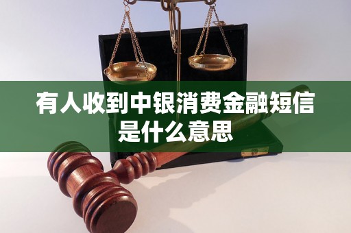 消费金融短信核实是什么意思