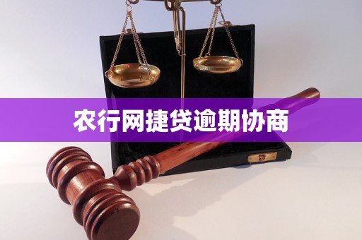 农行网捷贷逾期怎么协商还款