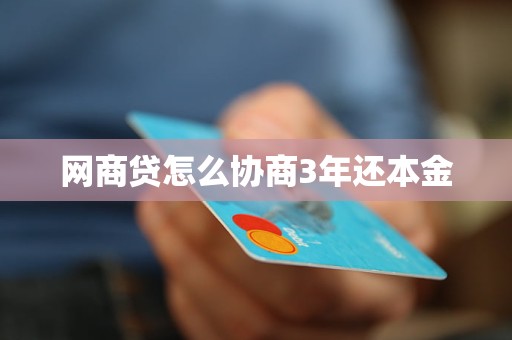 网商贷只还本金的流程是什么