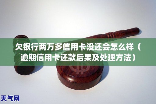 欠信用卡两万多两年没还怎么办