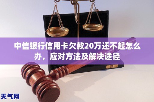 欠中信信用卡还不起怎么办