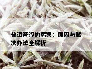 普洱茶苦涩味的原因及其影响