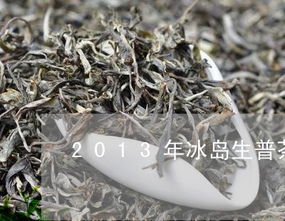 2013年冰岛产普洱生茶的价格分析与品鉴指南