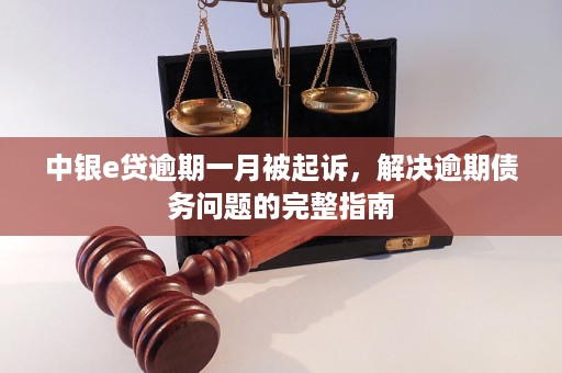 中银e贷款逾期被起诉后怎么应对