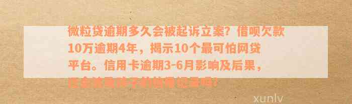 微立贷欠款10万逾期4年