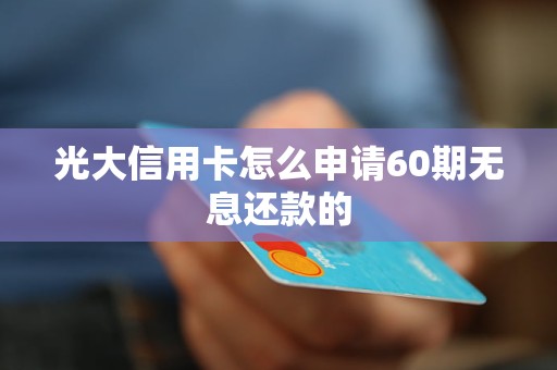 光大信用卡怎么协商还款60期方式