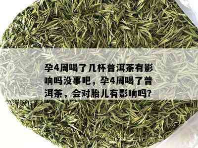 怀孕五个周喝普洱茶想吐