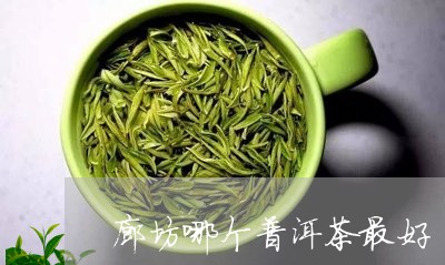 廊坊哪里可以品尝到优质的普洱茶？