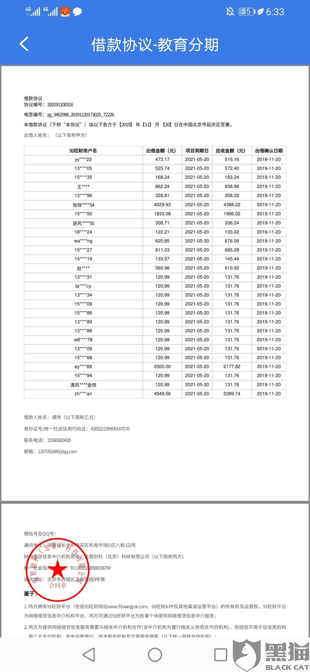 贷款1500逾期一天利息多少