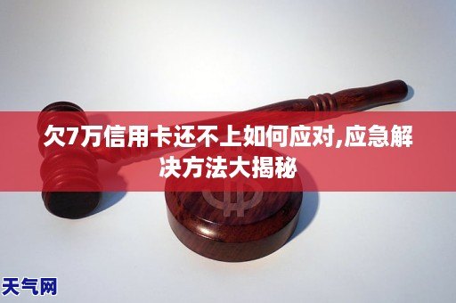 欠信用卡7万还不上怎么办呢