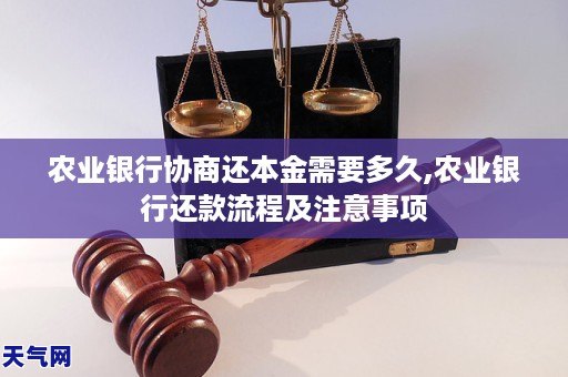 农业银行逾期协商还本金流程详解