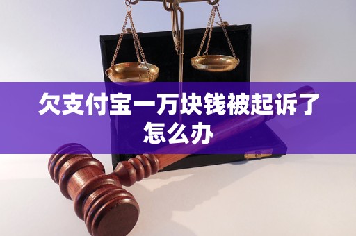 欠支付宝2万会被起诉嘛如何处理