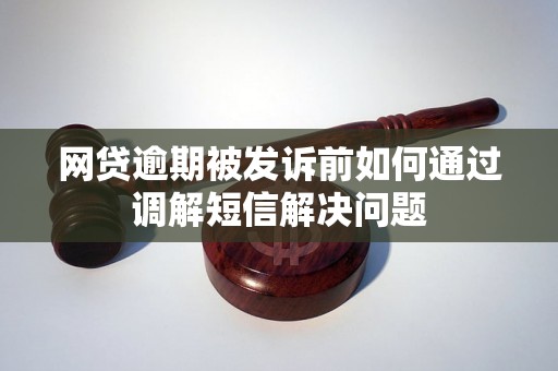 网贷逾期法院发来诉前调解怎么办