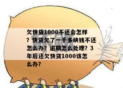 1000元小额贷款逾期怎么办