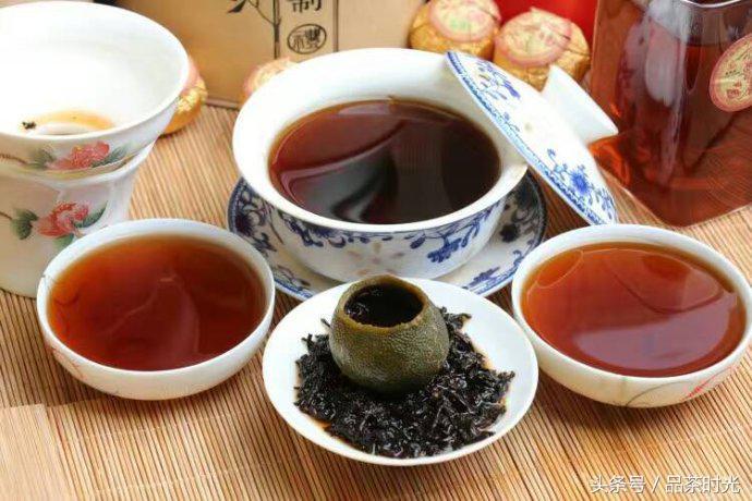 新 '陈年普洱小青柑茶： 柑皮与茶叶的完美融合'