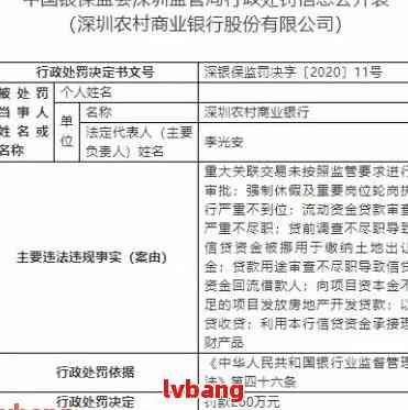 深圳银行贷款20万元逾期会怎样