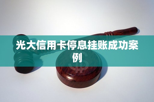 信用卡停息挂账经典案例