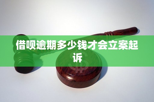 逾期多少钱才会立案的标准是什么