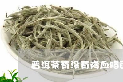 普洱茶的哪个系列降血脂