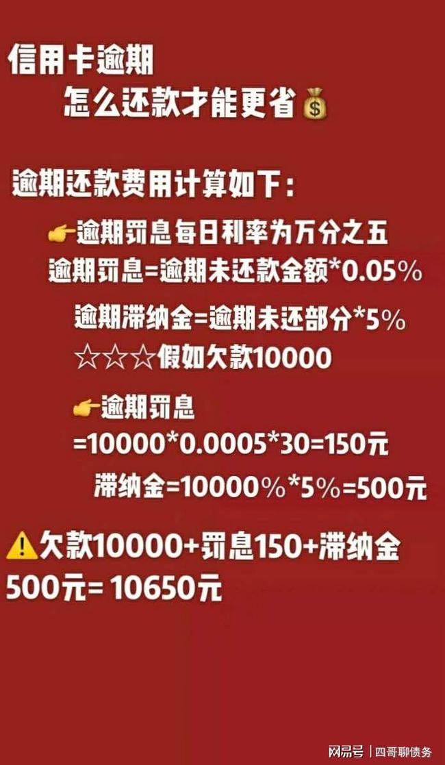 信用卡逾期4天还更低还款