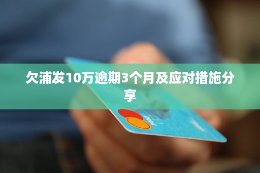 浦发逾期11万3个月怎么办