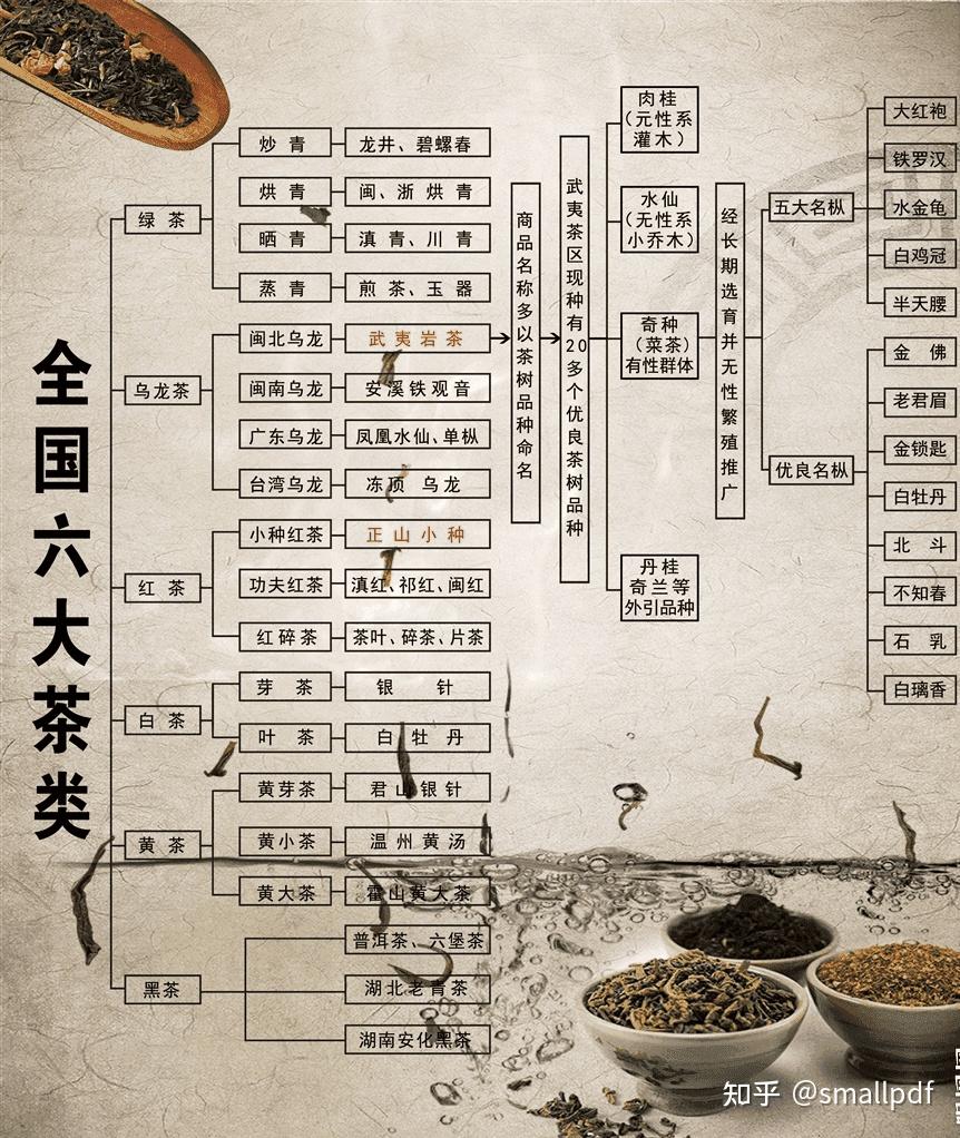 中国主要的茶区和茶叶种类概览