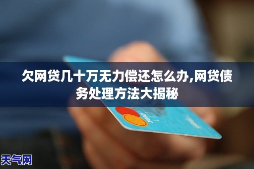 欠巨额网贷无力偿还应该如何解决