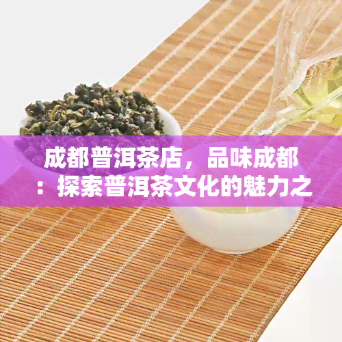 成都普洱茶店，品味成都：探索普洱茶文化的魅力之选——成都普洱茶店