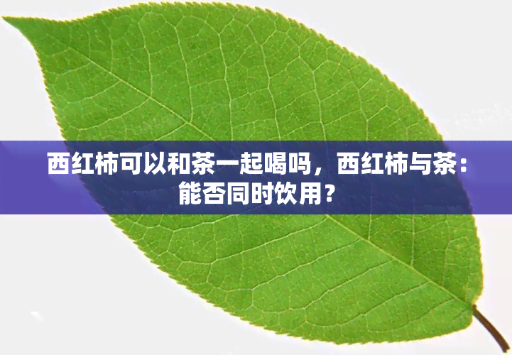 西红柿可以和茶一起喝吗，西红柿与茶：能否同时饮用？