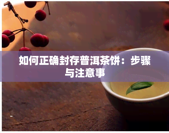 如何正确封存普洱茶饼：步骤与注意事