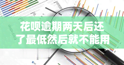 花呗逾期两天后还了更低然后就不能用了，花呗逾期两天后还款更低额度，账户暂时无法使用