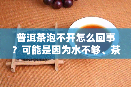 普洱茶泡不开怎么回事？可能是因为水不够、茶叶过老或者浸泡时间太短。正确的冲泡方法是先烧开水，然后将茶叶放入热水中，等待5-10分即可享用美味的普洱茶了。