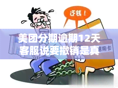 美团分期逾期12天客服说要撤销是真的吗，美团分期逾期12天，客服称将撤销？真相何在？