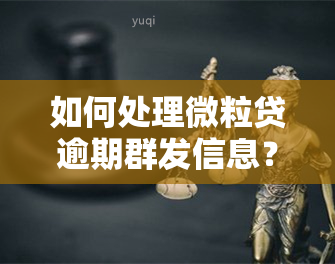 如何处理微粒贷逾期群发信息？